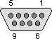 9 pin D-SUB female connector diagram