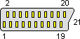 21 pin SCART male connector diagram