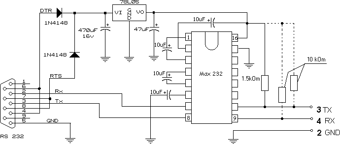 Universal Philips serial data cable schematic