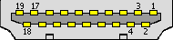 19 pin HDMI type A connector layout
